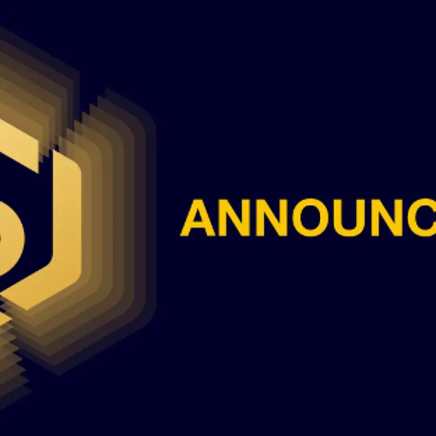 Bitrue logo met tekst 'Announcement' op een donkerblauwe achtergrond.